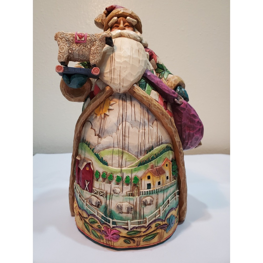 Jim Shore Heartwood Creek Santa O'er The Fields We Go 112241 Figurine 2003 Box